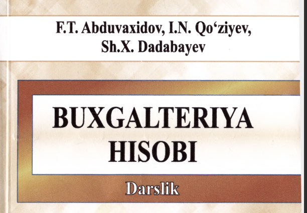  Buxgalteriya hisobi. 