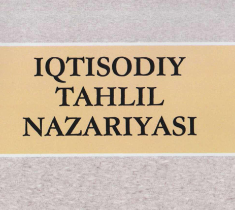 Iqtisodiy tahlil nazariyasi 