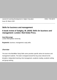 Skills for business and management 