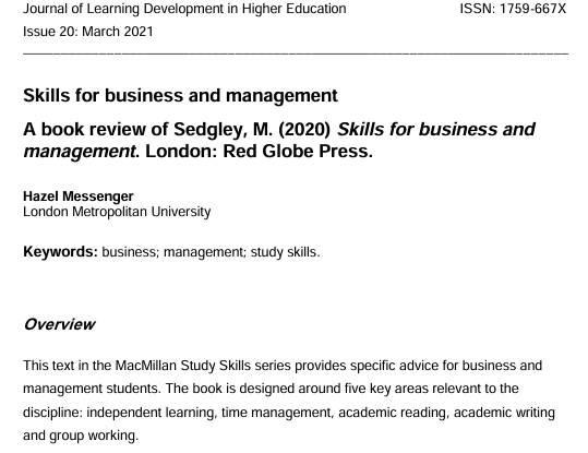 Skills for business and management 