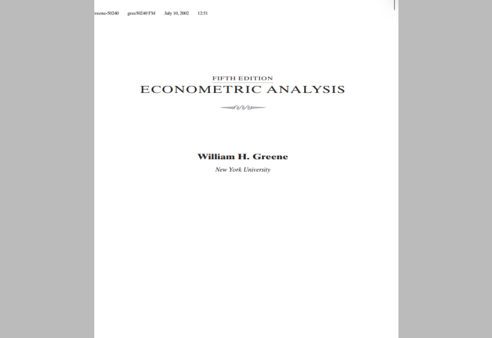 ECONOMETRIC ANALYSIS