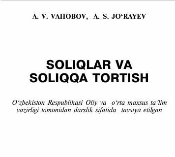 Soliqlar va soliqqa tortish