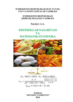 Ehtimollar nazariyasi va matematik statistika