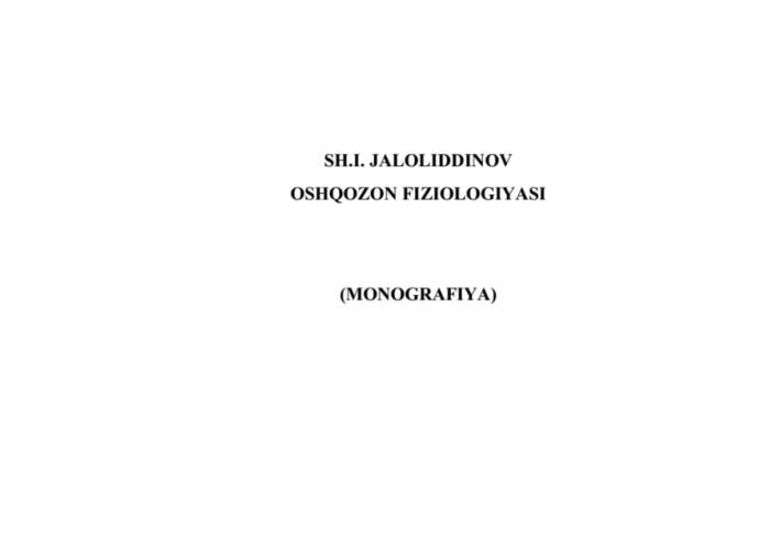 Oshqozon fiziologiyasi