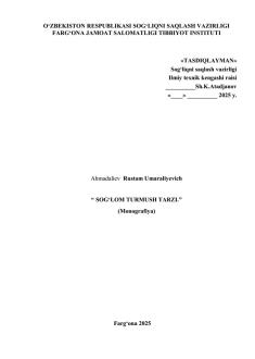 Sog‘lom turmush tarzi