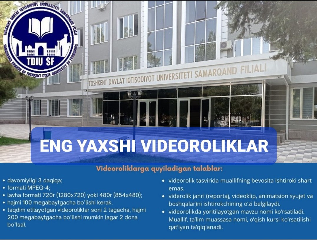 "Eng yaxshi videoroliklar” tanlovining Filial bosqichiga start berildi!